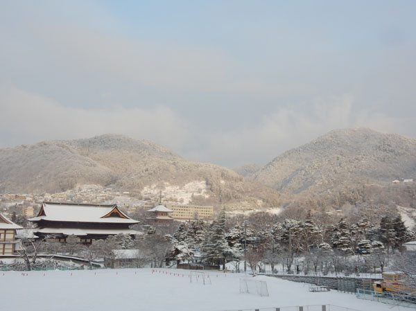 photo：善光寺さんも裏山も真っ白