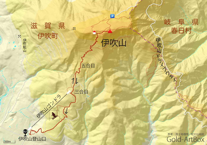 伊吹山登山地図