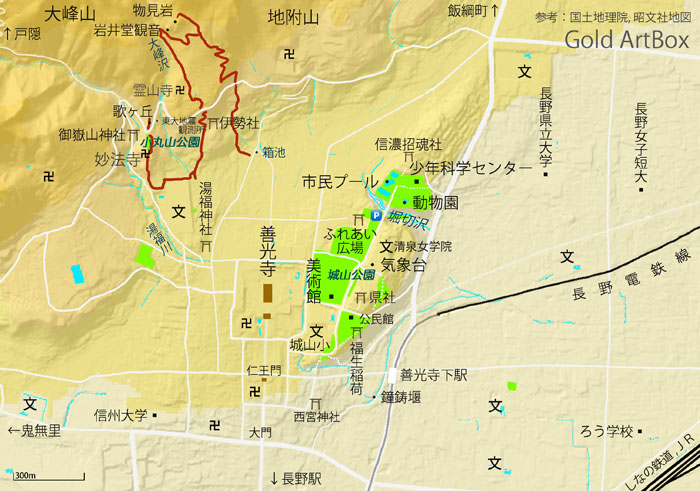 photo：城山公園、その周辺地地図