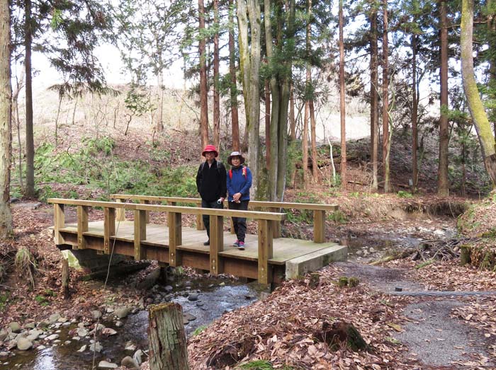 写真：昭和の森公園自然探索路内の橋の上で