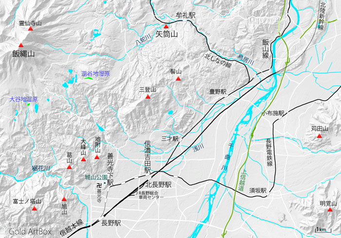 地図：矢筒山